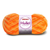 Lã Tricô Circulo Mollet 100gr 200m (500 Tex) 100% Acrílico Cor 9059 - Abóbora