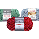 Lã Veludo Molhado Para Trico Circulo 5 Unidades - 100g