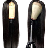 Lace Front Preta 1b Longa Lisa Repartição Central - 80cm
