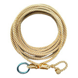 Laço Americano Corda Firme Boi Cavalo C/ Argola De Ferro 12m Cor Champanhe