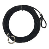 Laço Americano Torcido 12metros Preto Argola Inox Boi Campo