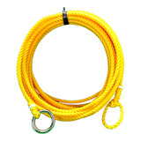 Laço Americano Torcido Corda Amarelo 20mt Boi Laçar Argola
