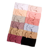 Laço De Cabelo Bebê Recém Nascido Turbante Faixinha Kit C/12