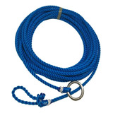 Laço Torcido Cdv Azul 10mm-18mts Com Argola Inox