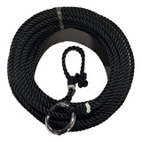 Laço Torcido Cdv Preto 10mm-18mts Com Argola Inox