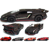 Lamborghini Veneno Carrinho Ferro Miniatura 1/36 - Preto F-x