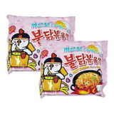 Lamen Coreano Hot Chicken Carbonara Frango Picante Kit 2 Un