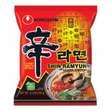 Lamen Coreano Nongshim Macarrão Shin Ramyun Carne Hot 100g