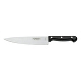 Lâmina De Faca De Cozinha Tramontina Chef De 20 Cm Em Aço Inoxidável Ultracorte, Cor Preta