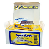 Lâmina Inox Barbear 1/2 Super Barba 10 Caixas 1.000 Peças