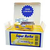 Lâmina Inox Barbear 1/2 Super Barba 15 Caixa 100 Peças
