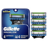 Lâminas De Barbear Masculinas Gillette Proglide, 4 Recargas