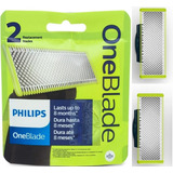 Lâminas Refil Philips Oneblade Barbeador Pacote 2 Unidadesnf