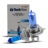 Lâmpada 8500k Par Super Branca Tip Xenon Tech One H4 12v 55w