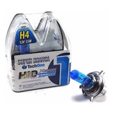 Lâmpada 8500k Par Super Branca Tip Xenon Tech One H4 12v 55w