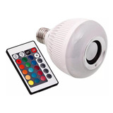 Lampada Bluetooth Led Caixa D Som Música Controle 2 Em 1 Mp3