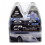 Lâmpada Branca Efeito Xenon Gp Thunder 8500k H3 55w Plasma