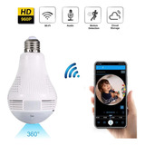 Lâmpada Câmera Led Wifi Ip Hd Panorâmica 360º Espiã Z