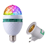 Lâmpada De Led Giratória Rotativa Colorido Bola Maluca Festa