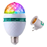 Lampada De Led Luz Colorida Rotativa Natal Ano Novo Festas
