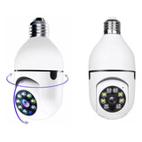Lâmpada Espiã Câmera Ip 360° Hd Panorâmica Led Wifi 3g Alarm