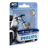 Lampada Farol Moto M5 Philips Blue Vision 4000k Efeito Xenon