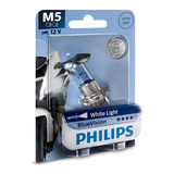 Lampada Farol Moto M5 Philips Blue Vision 4000k Efeito Xenon
