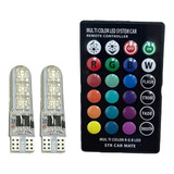 Lâmpada Led Carro Colorida Diurna 12v C/ Controle Remoto Rgb