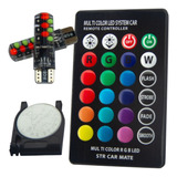 Lâmpada Led Carro Colorida Diurna 12v C/ Controle Remoto Rgb