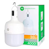 Lâmpada Led Emergência Potente Recarregável Usb Bivolt 38w