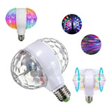 Lâmpada Led Giratória Dupla Led 2 Globo Colorida Rgb Bocal