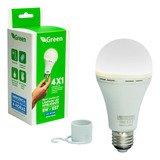 Lâmpada Led Inteligente De Emergência Recarregável Bivolt Cor Branco 110v/220v