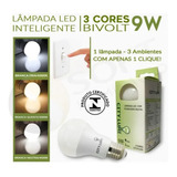 Lâmpada Led Inteligente Tecnologia Digital 3 Cores  Cor Da Luz Branca/amarela/neutra Bivolt 127v/220v