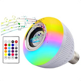 Lâmpada Led Rgb 2em1 Ilumina Toca Musica Bluetooth +controle