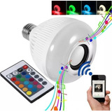 Lampada Luz Led Rgb Bivolt Bluetooth Música Caixa Som Festa 