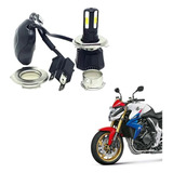 Lampada Moto H4 Super Led Cree Efeito Xenon 6400k Com Coler