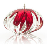 Lamparina Em Cristal Murano Vermelho -