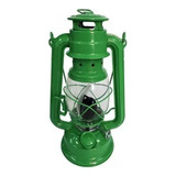 Lampião Lamparina Vintage Querosene Retro Modelo Antigo Cor Verde