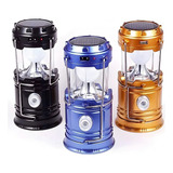 Lampião Retro Solar Lanterna Super Led Recarregavel Cor Dour