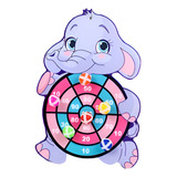 Lança Bolinhas De Feltro Do Elefante Brinquedo Infantil