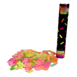 Lança Confetes 30cm Papel Neon Colorido