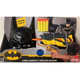 Lança Dardo Mascara Batman Espuma Brinquedo Crianca Infantil