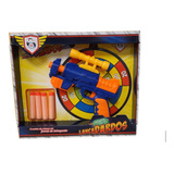 Lança Dardos Arminha Brinquedo Tipo Nerf Com Alvo Azul/verde