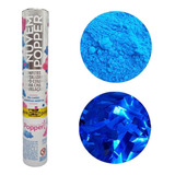 Lança Pó + Confete Metalizado Chá De Revelação Popper - Azul