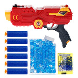 Lançador Brinquedo 2 Em 1 Bolas De Água Gel E 6 Dardos Eva