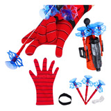 Lançador De Dardos Com Ventosa + Luva Teia Spider Brinquedo