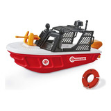 Lancha De Brinquedo Barquinho Bombeiros Que Flutua