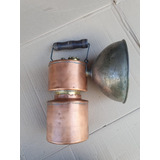 Lanterna Antiga Artesanal Centenária Á Carbureto