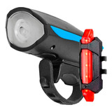 Lanterna Bicicleta Led C/ Buzina + Sinalizador Recarregável