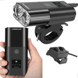Lanterna Bike Farol Usb Led Bicicleta C/ Controle E Buzina